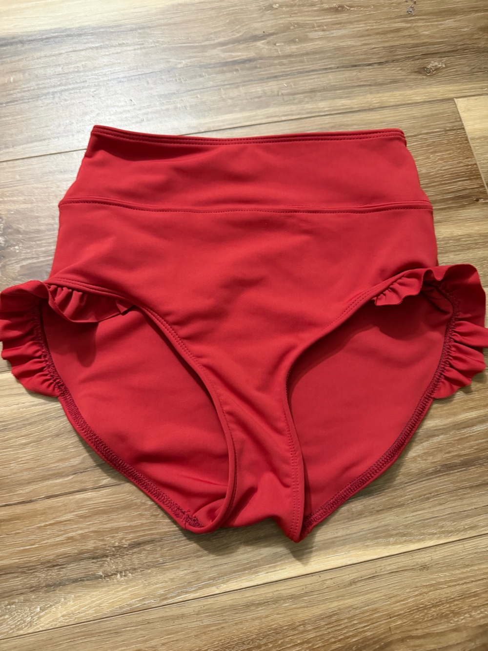 Tiger Friday Adult Small Red Brick frilly briefs